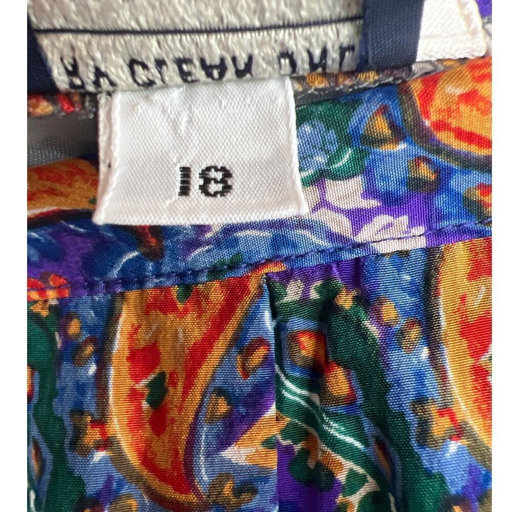 Vintage Nordstrom Freedberg Midi Length Paisley Print Skirt Size 18 - Picture 4 of 7